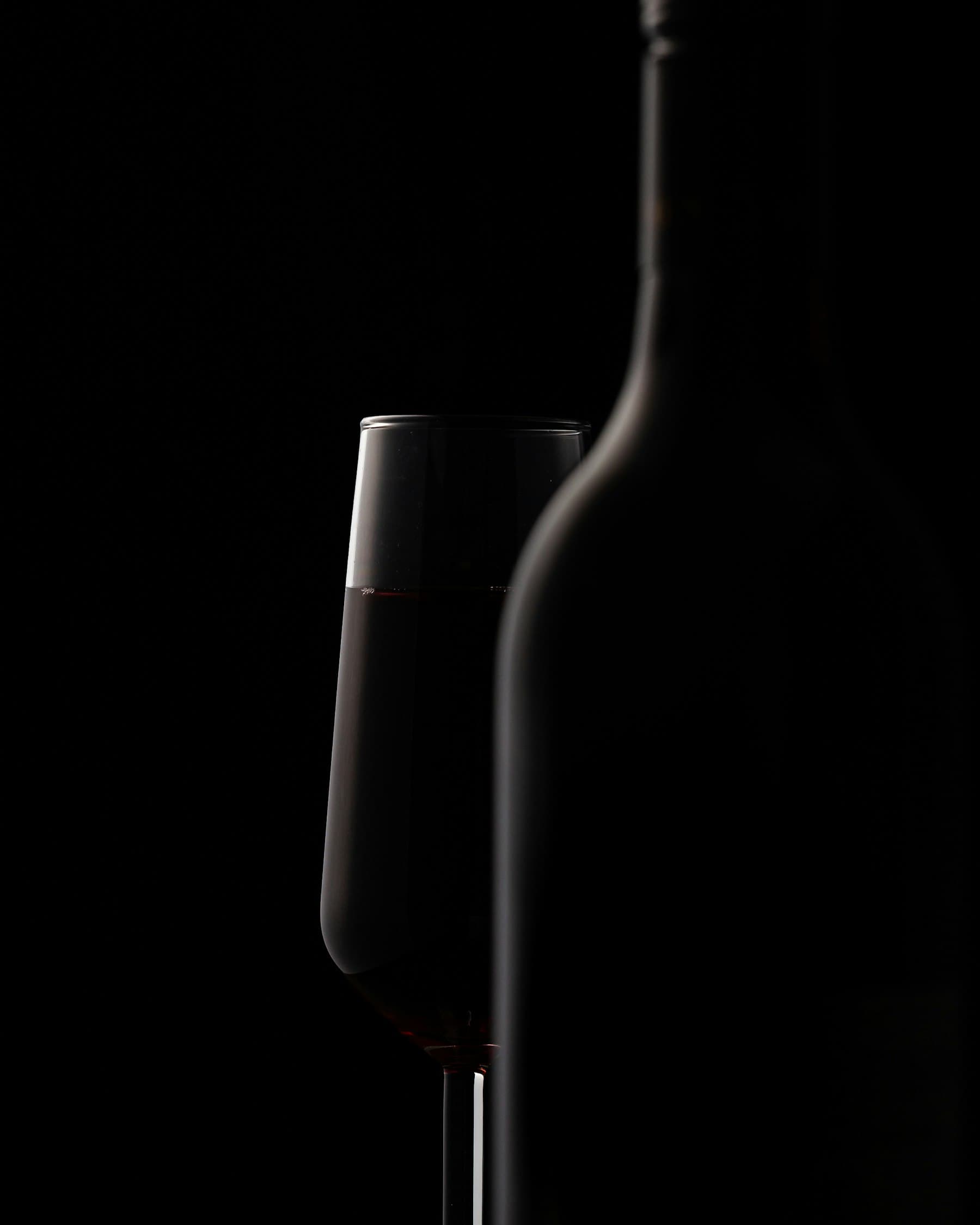Bottles from the cellar, black and white