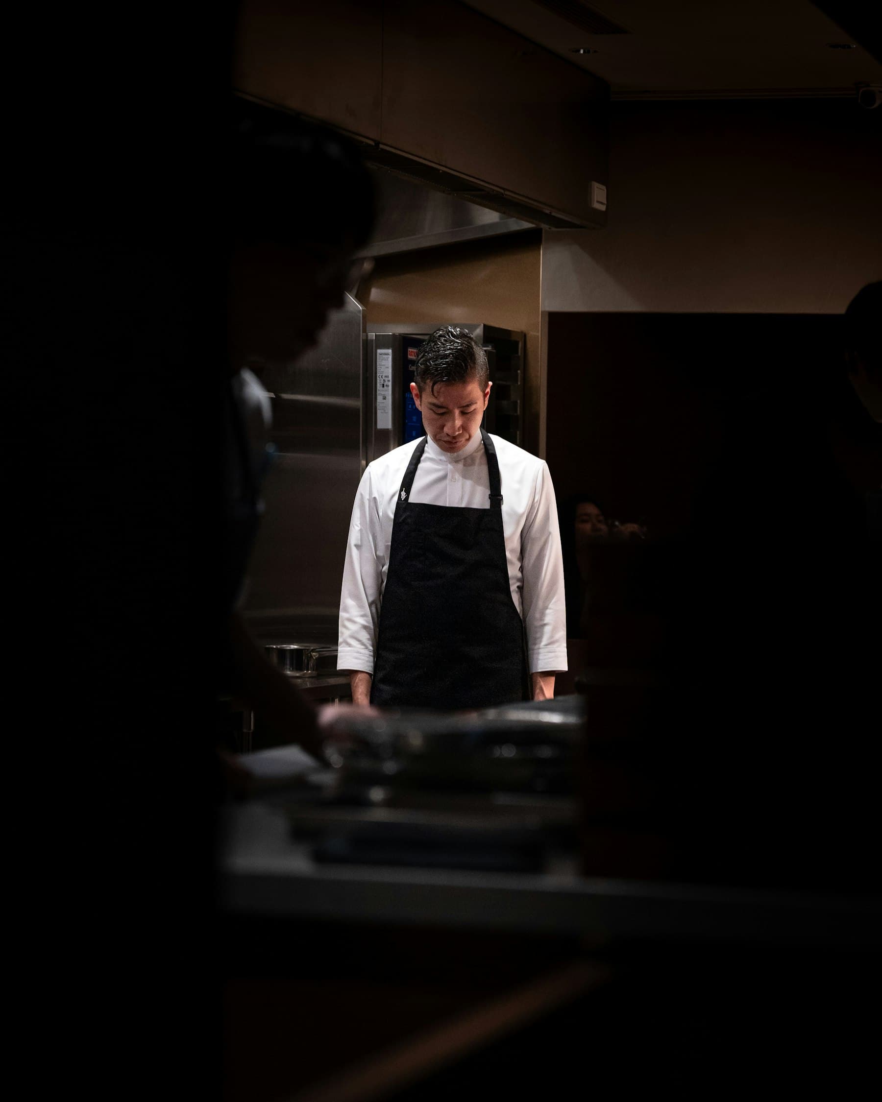 Elias Verbeke at the pass, black and white
